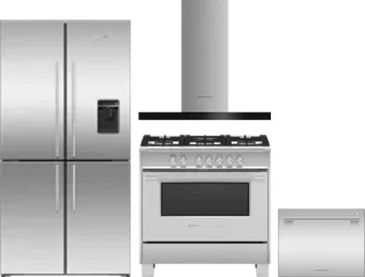 4 Piece Package Includes Refrigerator, Range, Hood And Dishwasher